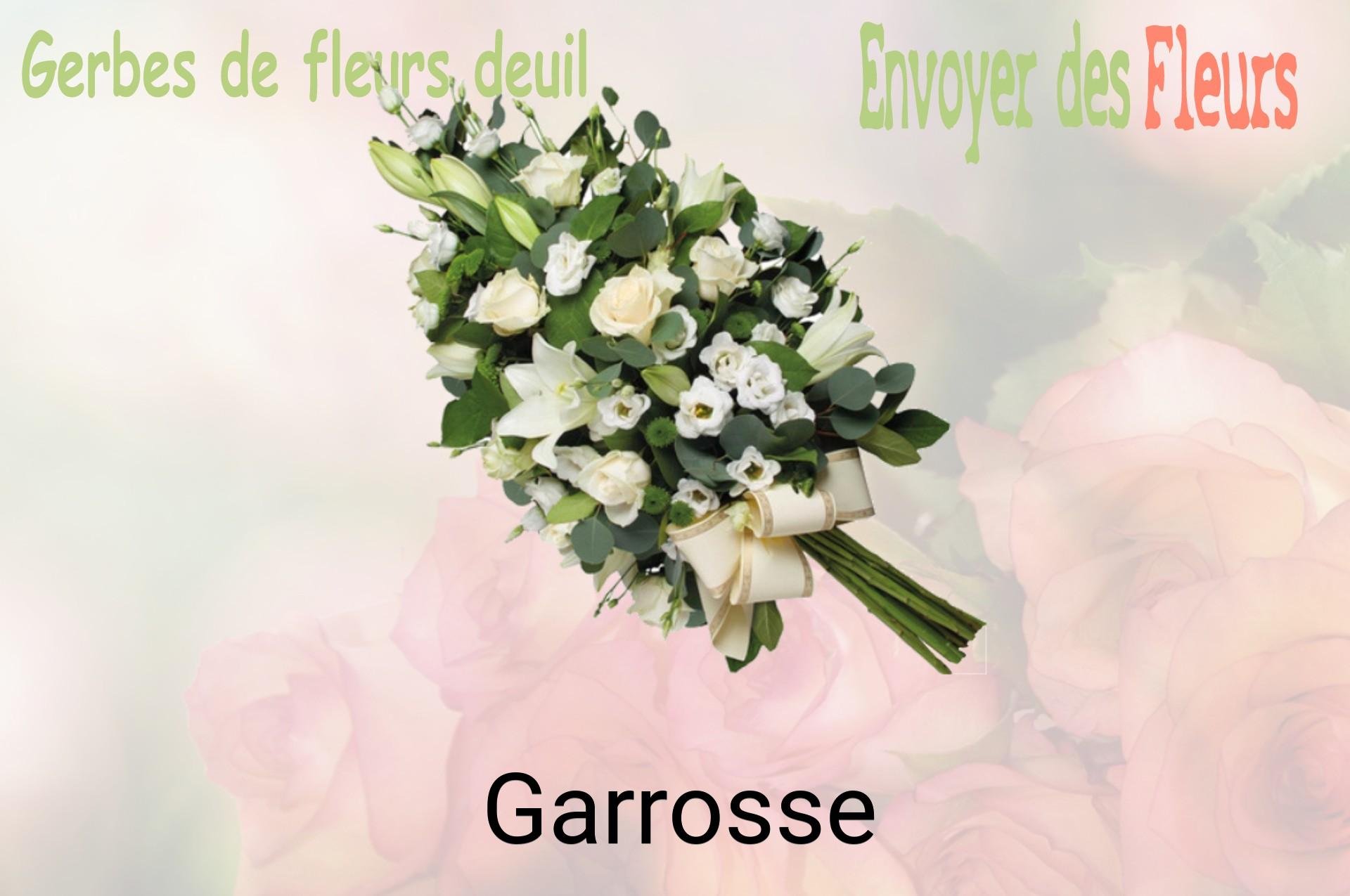 Gerbe de fleurs de deuil livrée à Garrosse